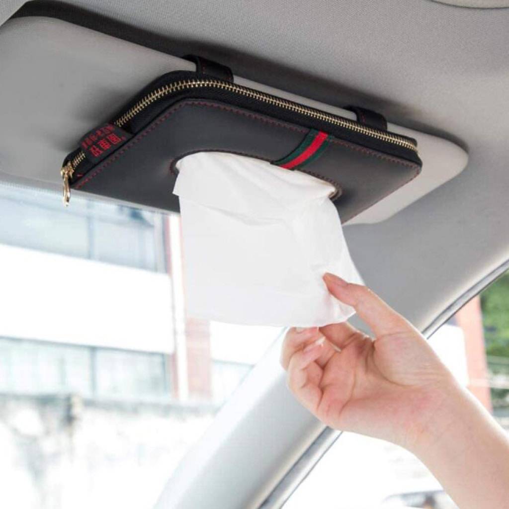 Polyurethane Leather Clutch Tissue Box Cover Driving Comfort Interior Accessories Travel & Roadway Products