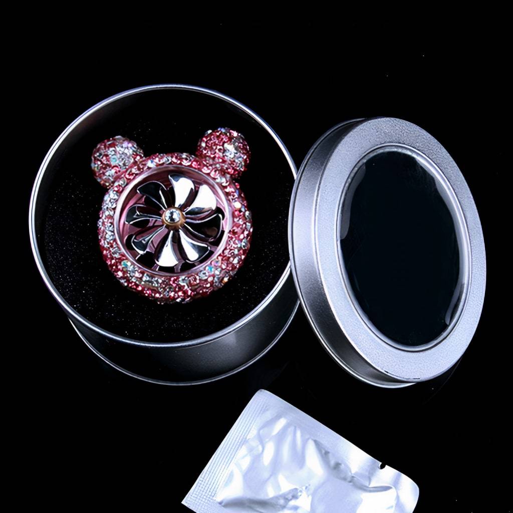 Pink Crystal Bear Air Freshener Interior Accessories