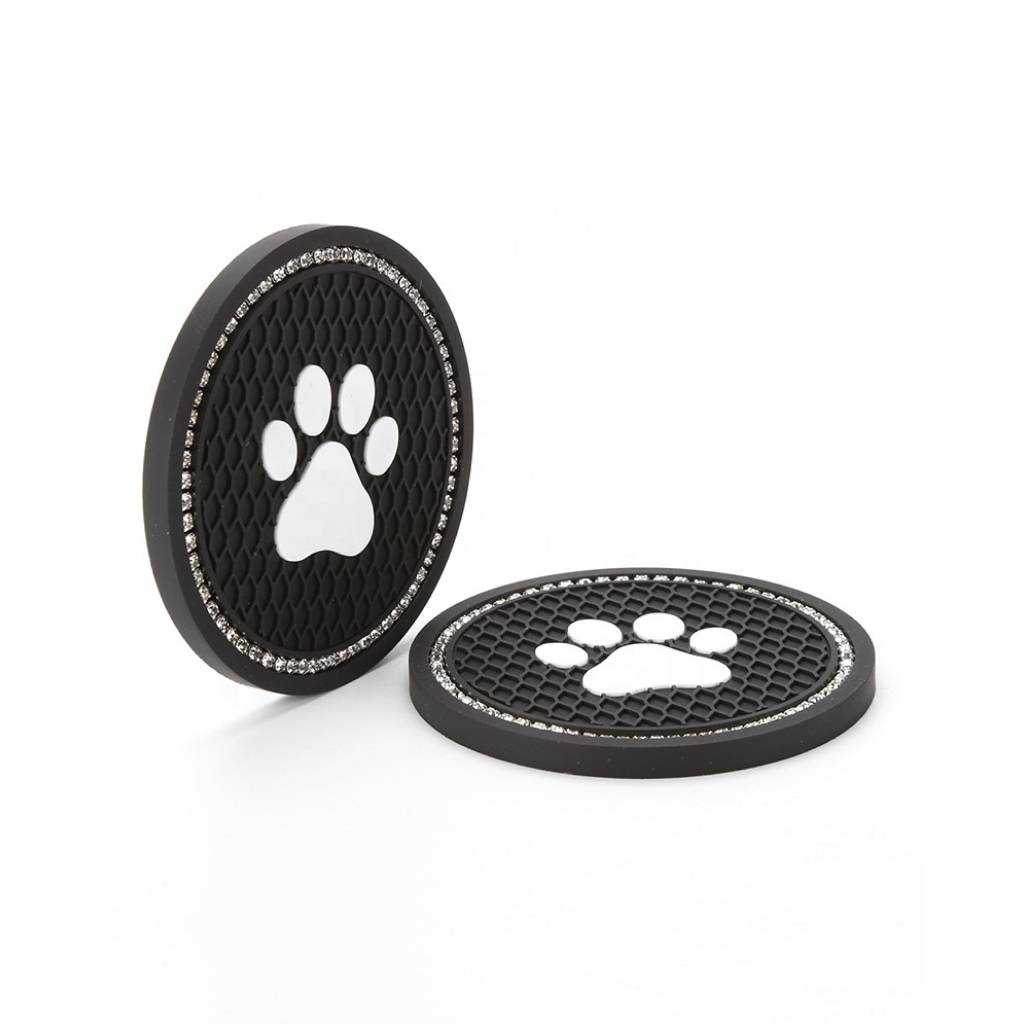 Anti-Slip Paw Print Car Drink Coaster Travel & Roadway Products