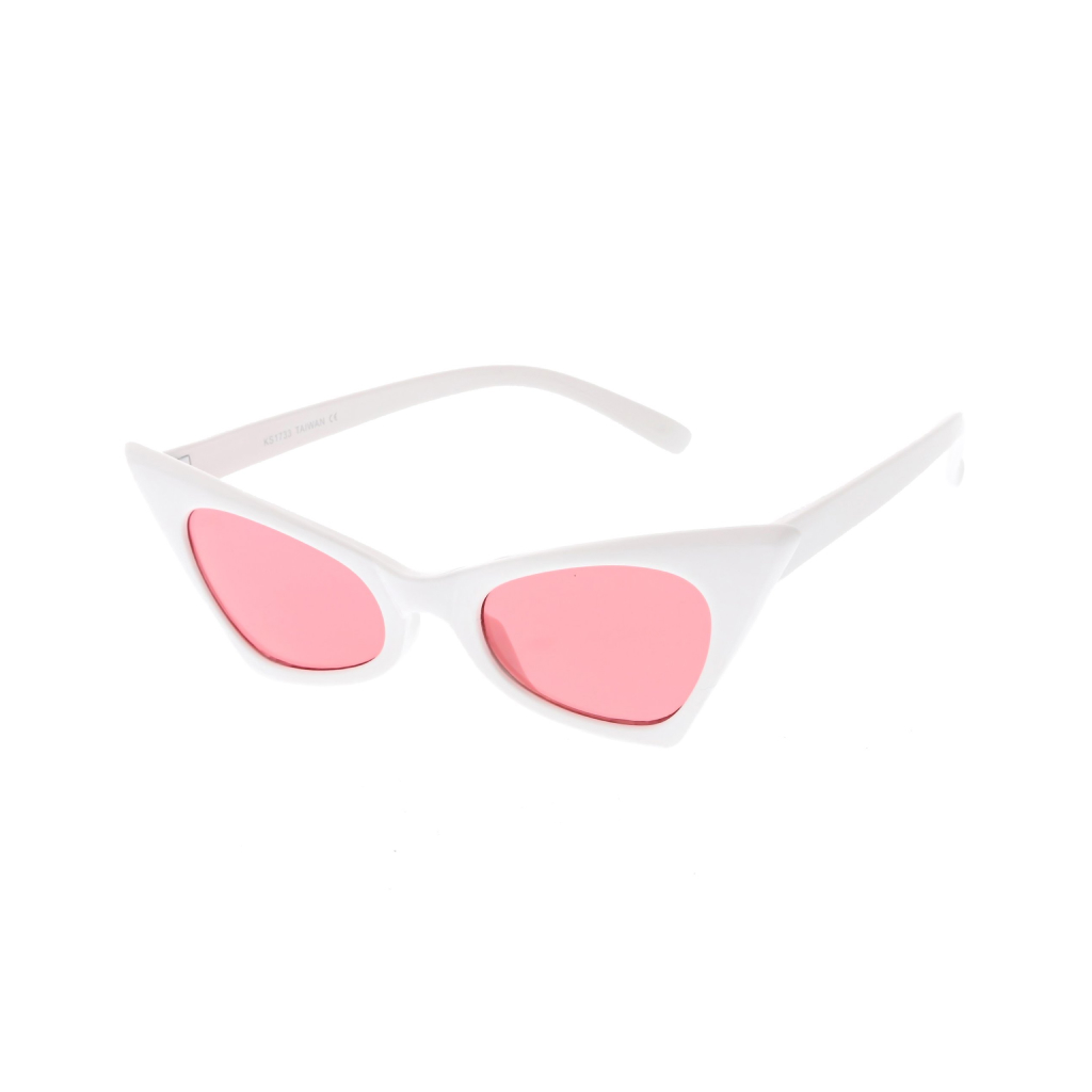 Women’s White & Hot Pink Retro Cat-Eye Sunglasses Best Sellers Mom Shirts