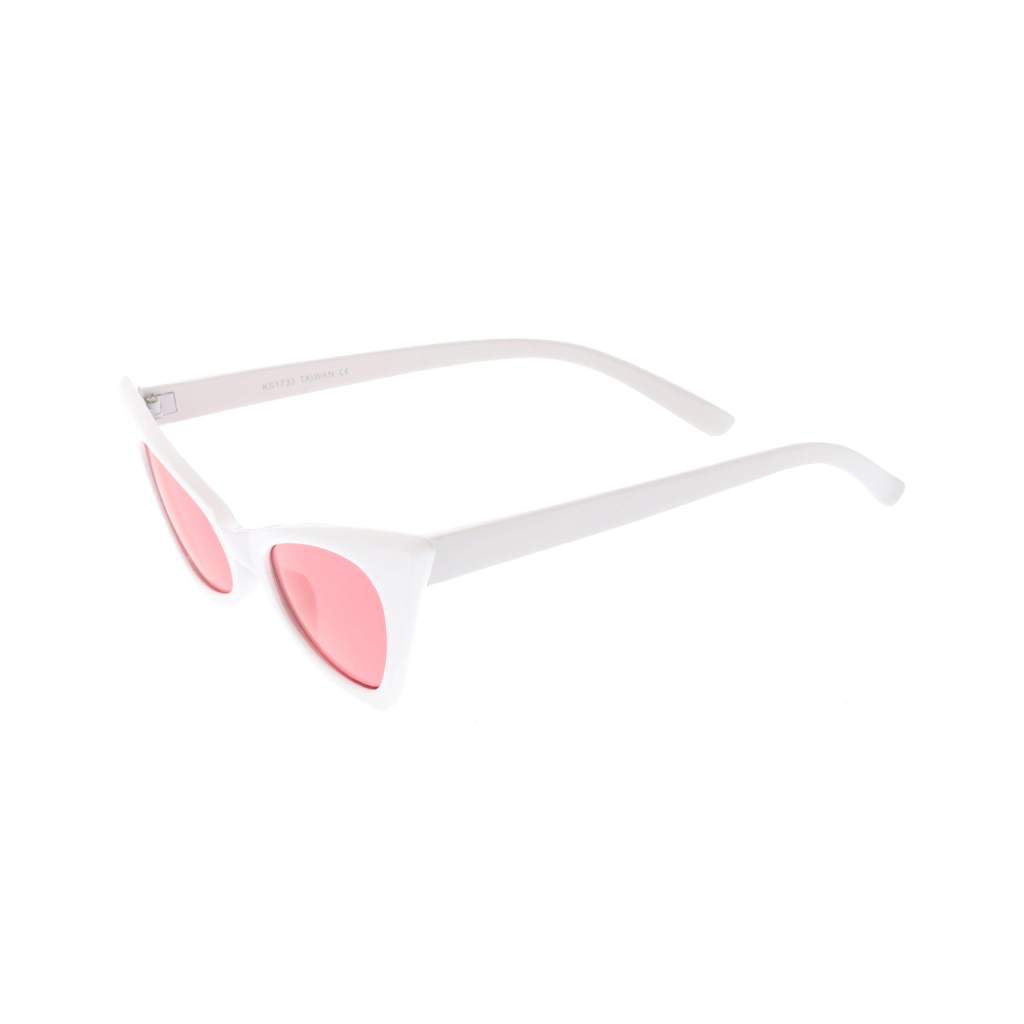 Women’s White & Hot Pink Retro Cat-Eye Sunglasses Best Sellers Mom Shirts