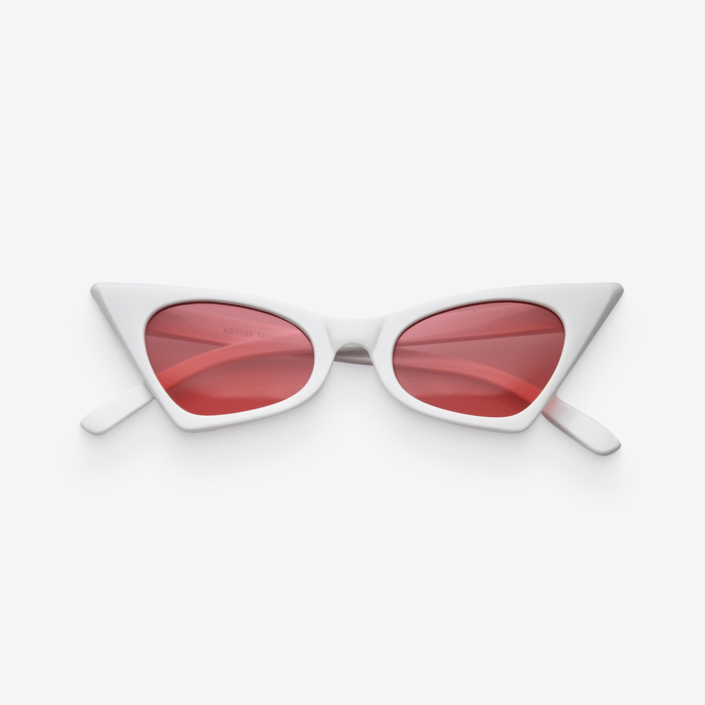 Women’s White & Hot Pink Retro Cat-Eye Sunglasses Best Sellers Mom Shirts